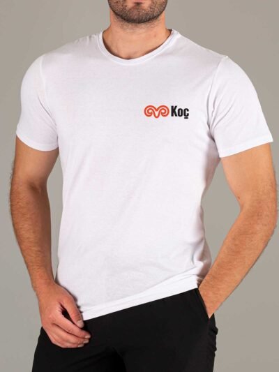 Baskılı Beyaz Penye Tişört