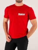 Baskılı Kırmızı Penye Tişört