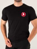 Baskılı Siyah Penye Tişört